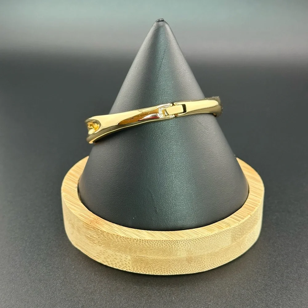 NWT Pilgrim Jewelry Free Recycled Cut-Out Gold Plated Bangle Bracelet